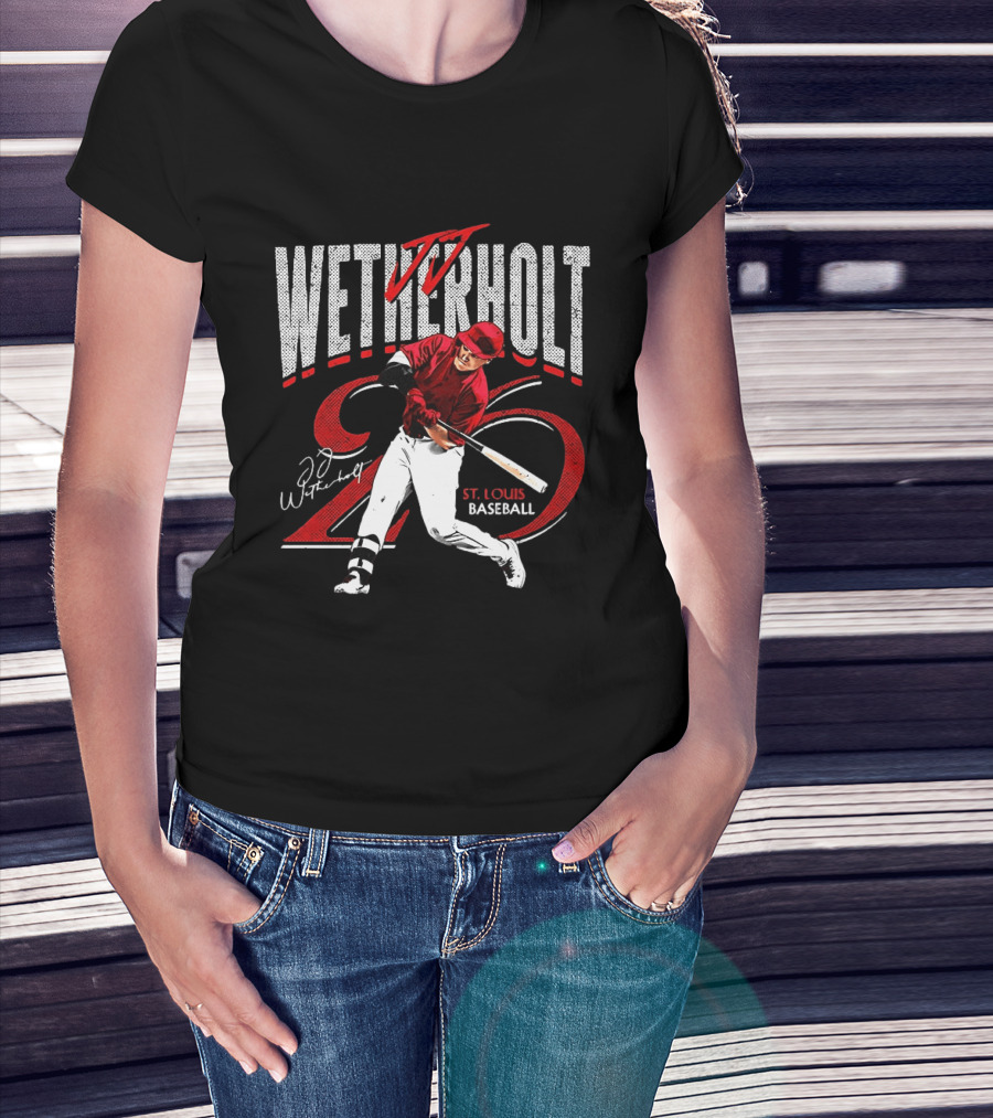JJ Wetherholt 26 St. Louis Cardinals Baseball Player T-Shirt
