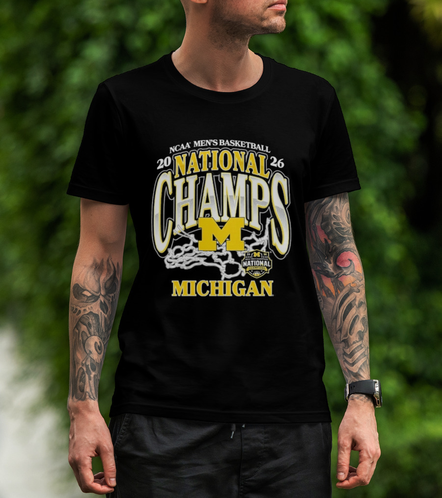 NCAA Men's Basketball 2026 National Champs Michigan T-Shirt