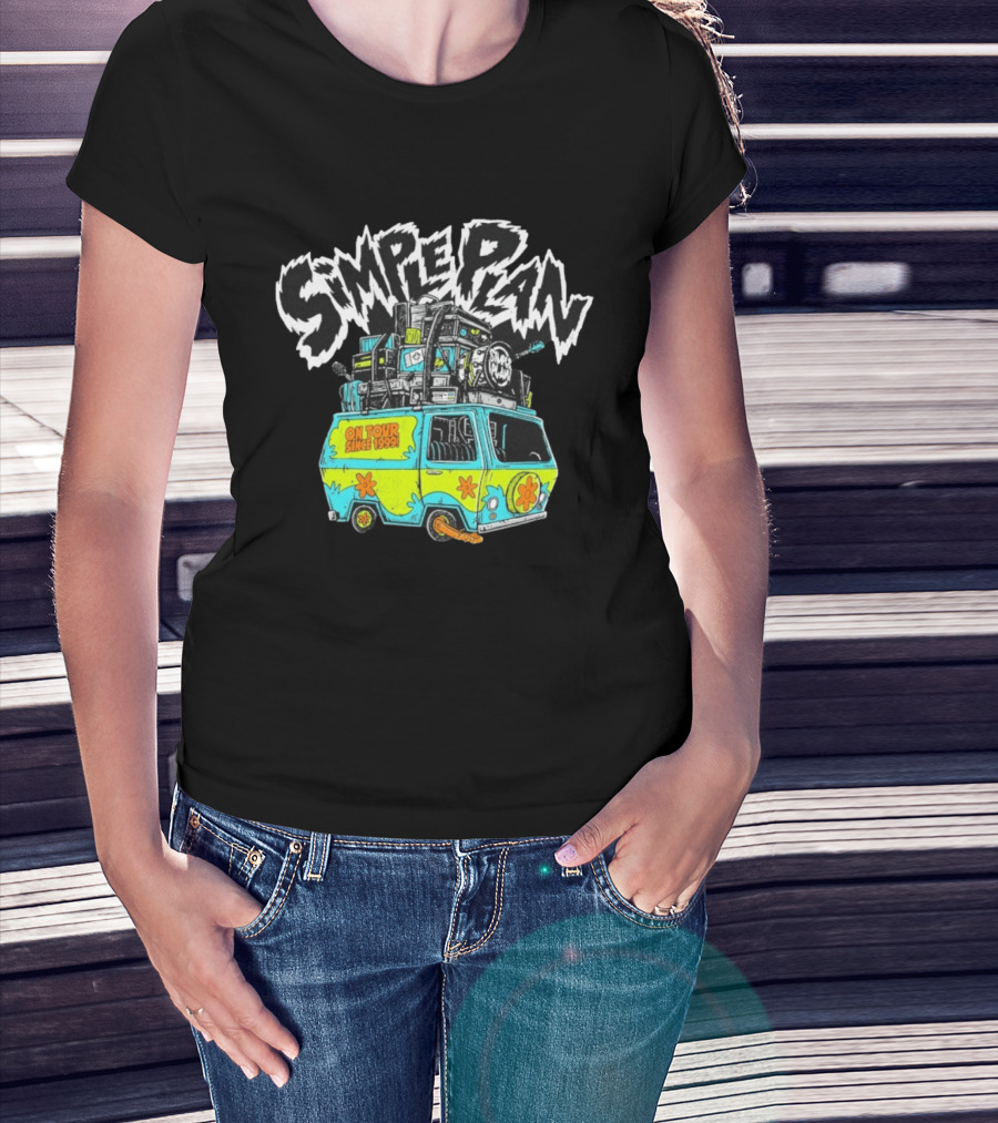 Simple Plan On Tour Since 1999 Scooby Doo Inspired Van T-Shirt