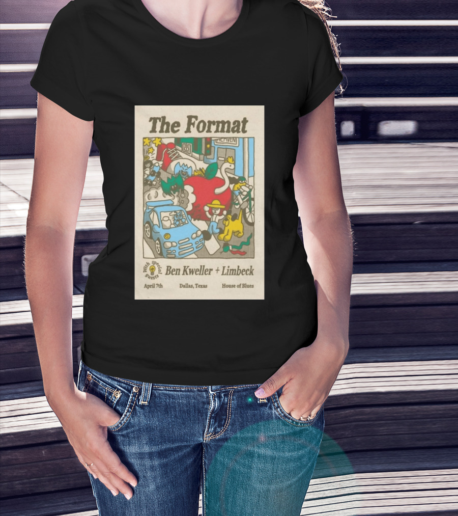 The Format April 7th Dallas Texas House Of Blues Ben Kweller Limbeck Tour T-Shirt