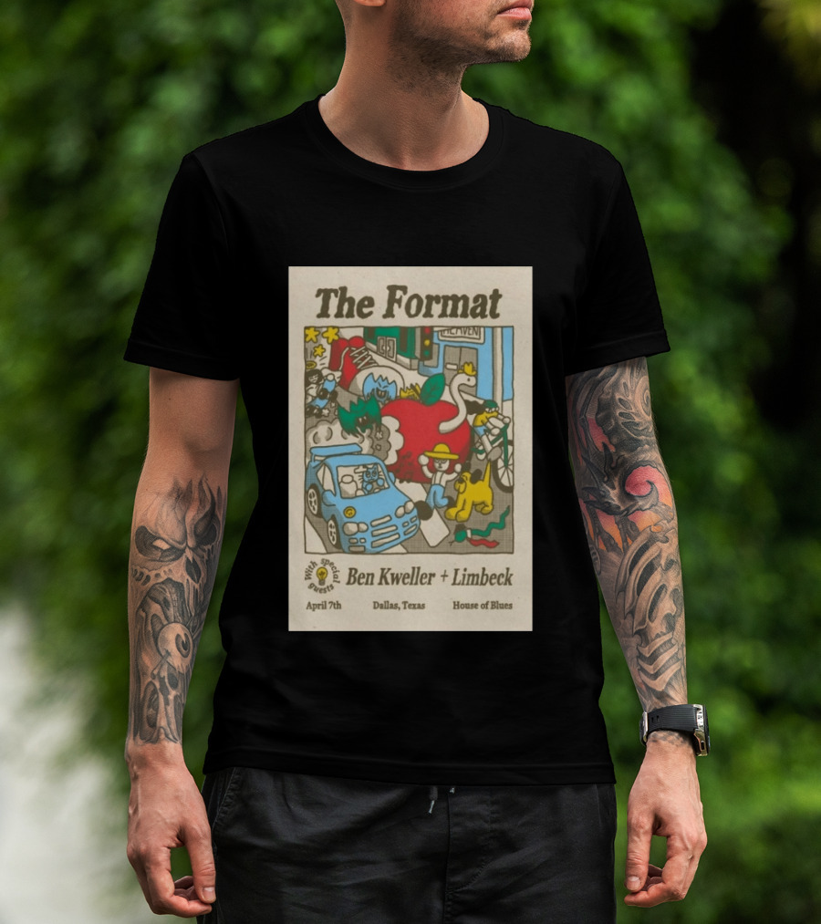 The Format April 7th Dallas Texas House Of Blues Ben Kweller Limbeck Tour T-Shirt