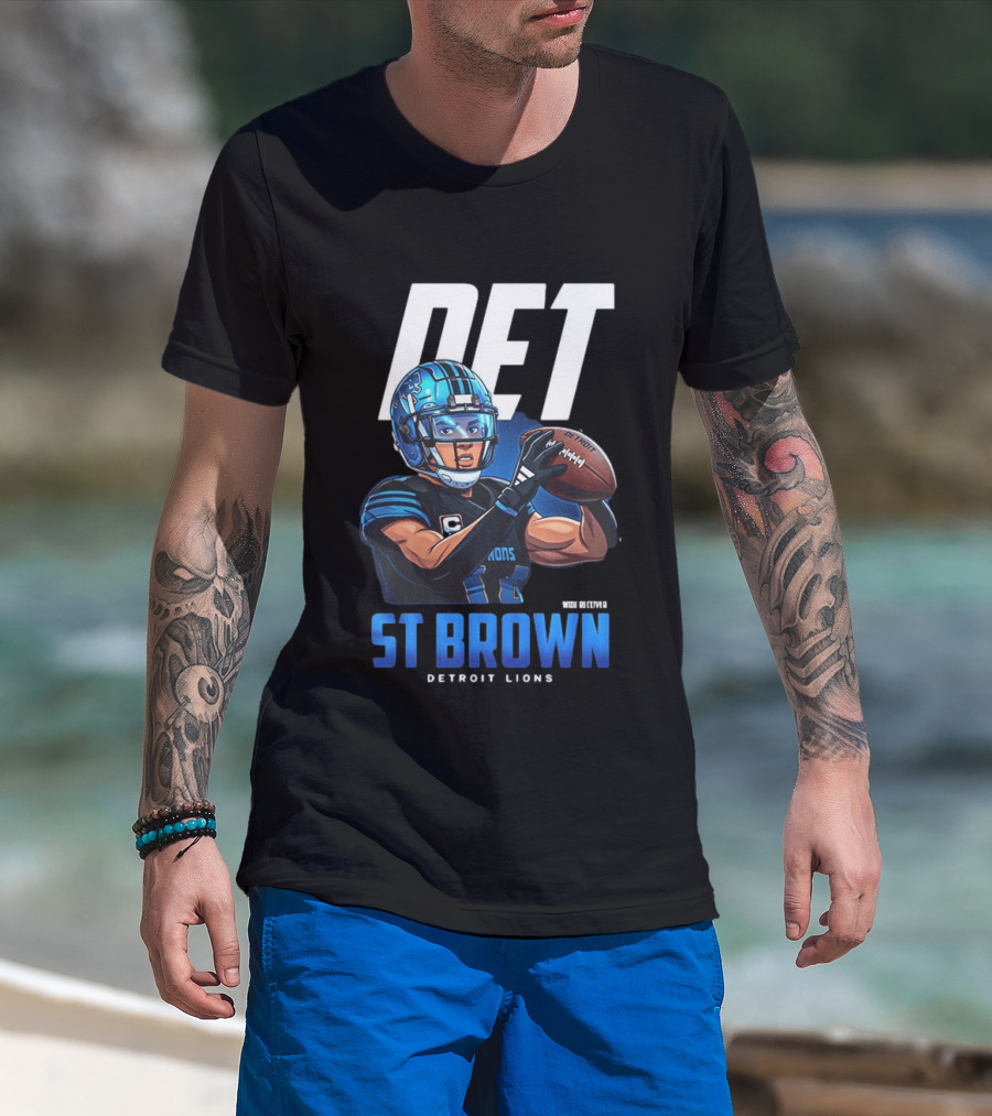DET St Brown Detroit Lions Football T-Shirt