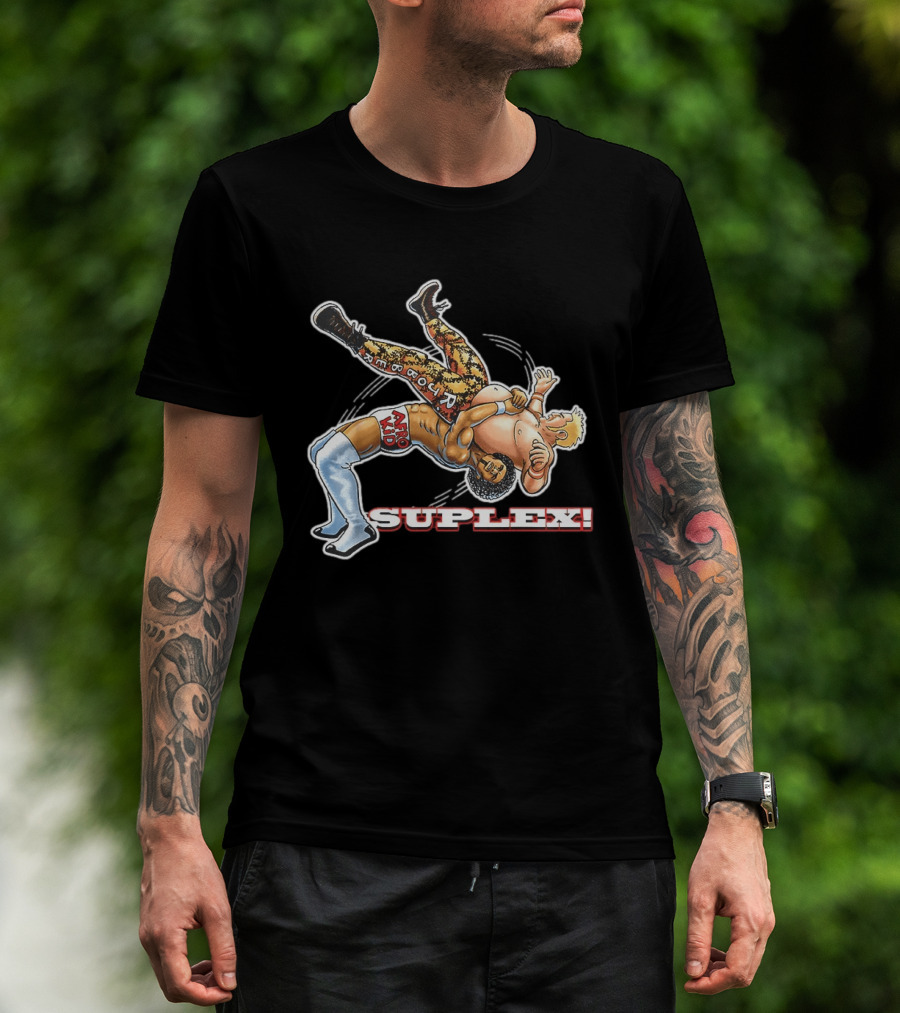 Saytoons Afro Kid Suplex Wrestling Action T-Shirt