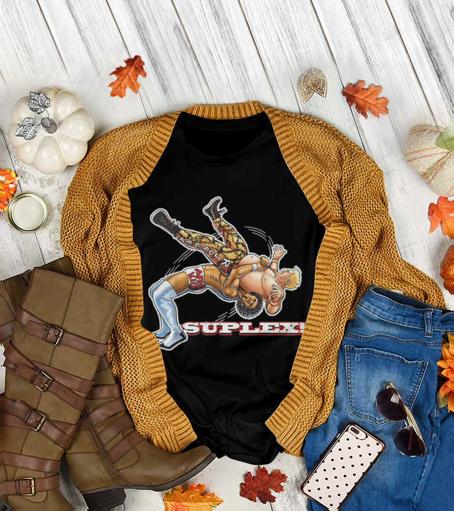 Saytoons Afro Kid Suplex Wrestling Action T-Shirt
