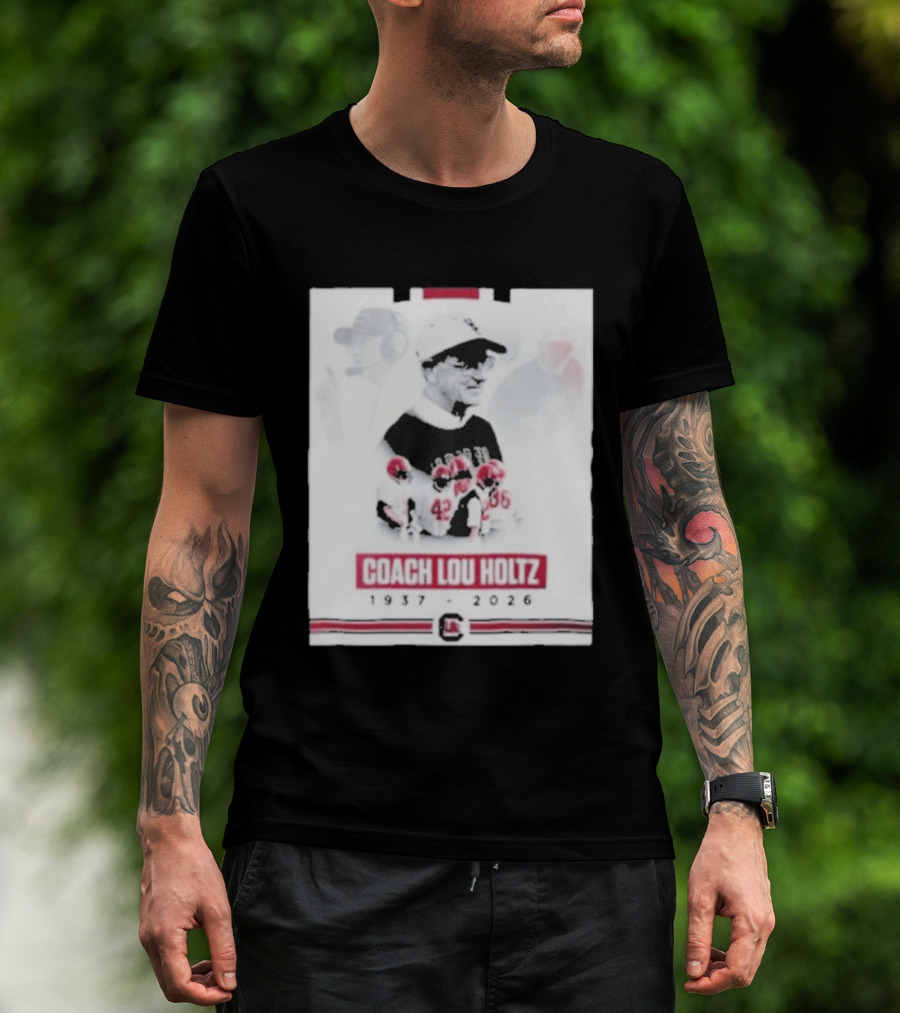 Coach Lou Holtz 1937 2026 Memorial South Carolina Football T-Shirt