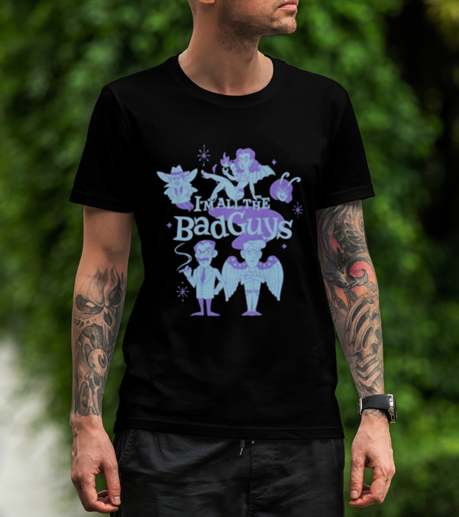 Dropout I'm All The Bad Guys Cartoon Villains Smoking And Capes T-Shirt