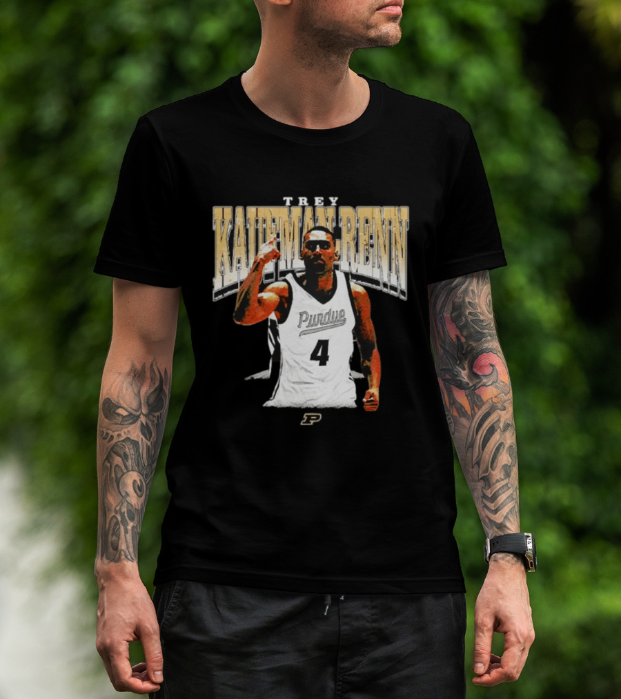 Trey Kaufman Renn Purdue Boilermakers Basketball Number 4 T-Shirt