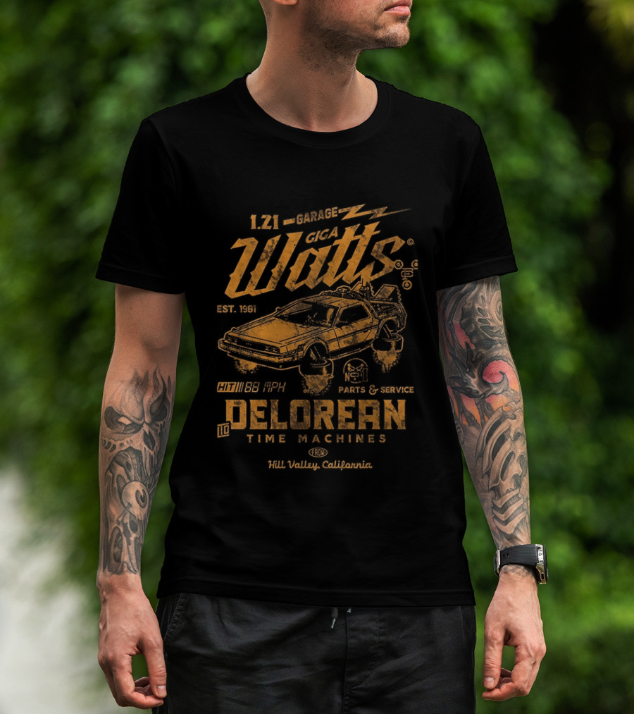 1.21 Giga Watts Delorean Time Machine Established 1985 T-Shirt
