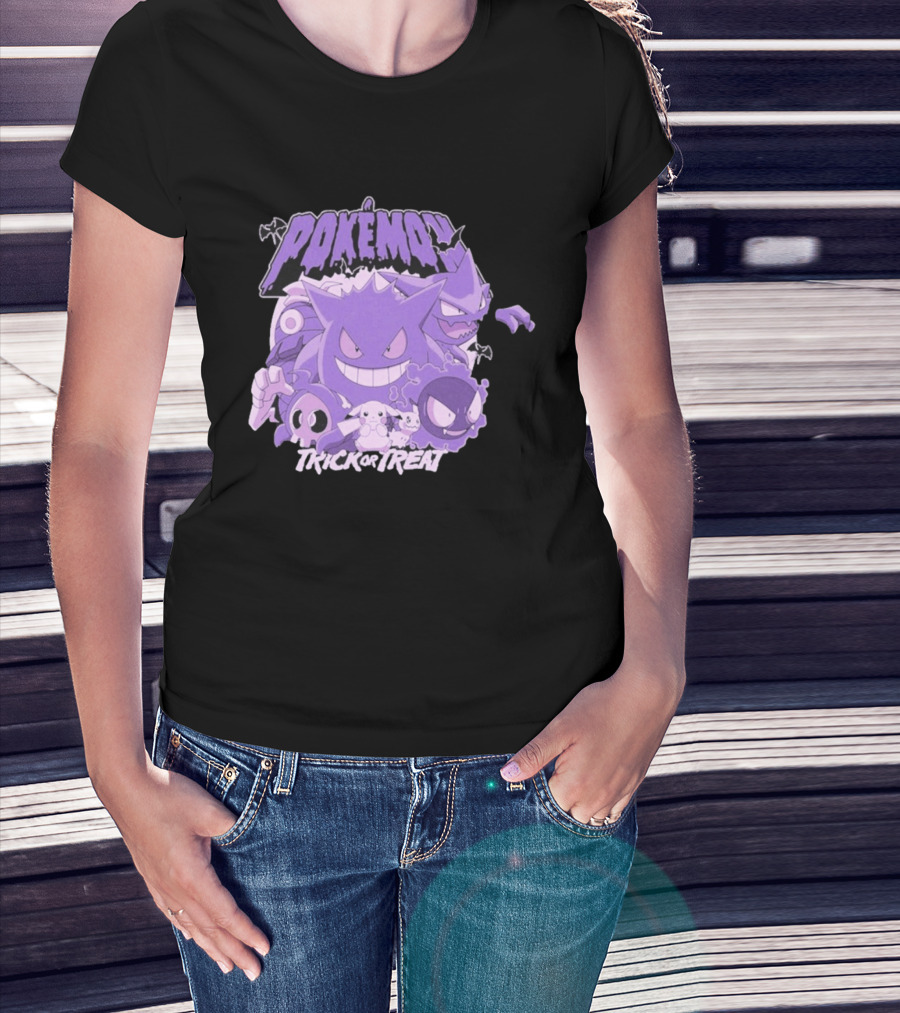 Pokémon Halloween Trick Or Treat Ghost Type Characters T-Shirt