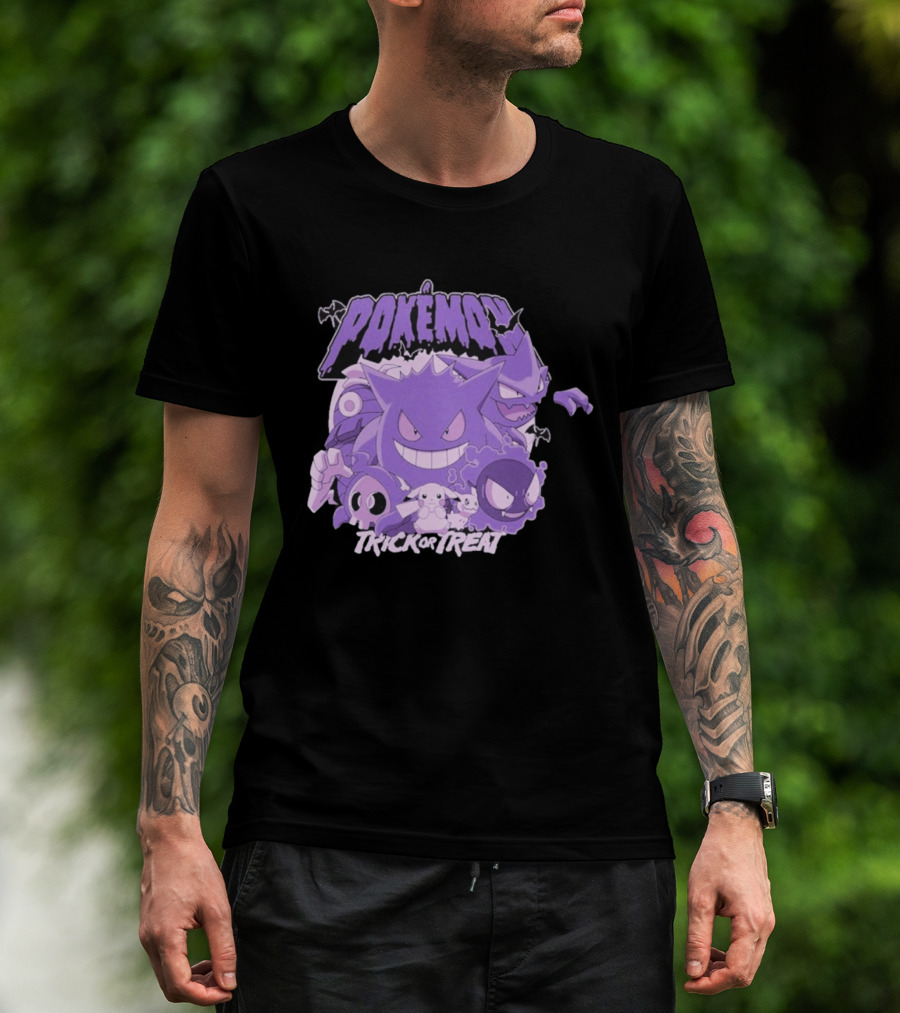 Pokémon Halloween Trick Or Treat Ghost Type Characters T-Shirt