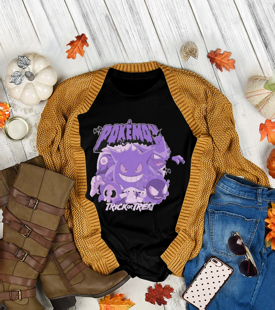 Pokémon Halloween Trick or Treat Ghost Type Characters T-Shirt