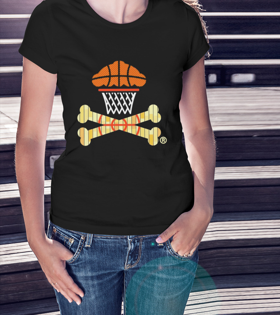 Johnny Cupcakes Women's Boxy Basketball Cupcake Crossbones T-Shirt