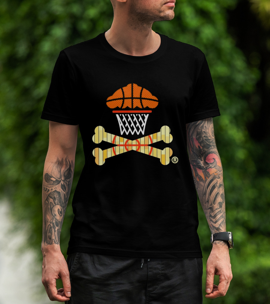 Johnny Cupcakes Women's Boxy Basketball Cupcake Crossbones T-Shirt