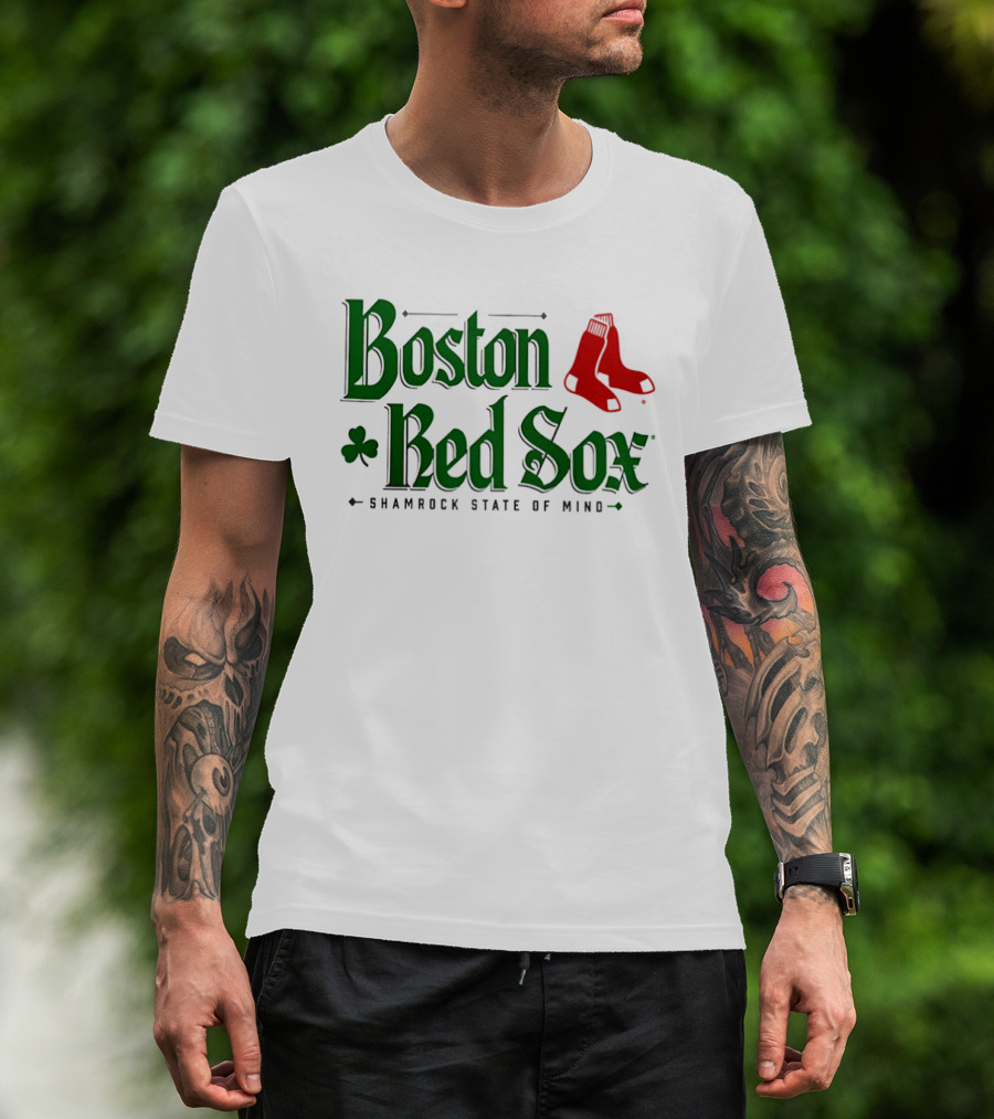 Boston Red Sox Shamrock State Of Mind Saint Patrick's Day Sock T-Shirt