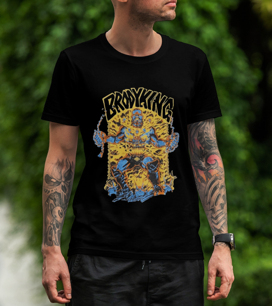 Brody King All Elite Wrestling Flames T-Shirt
