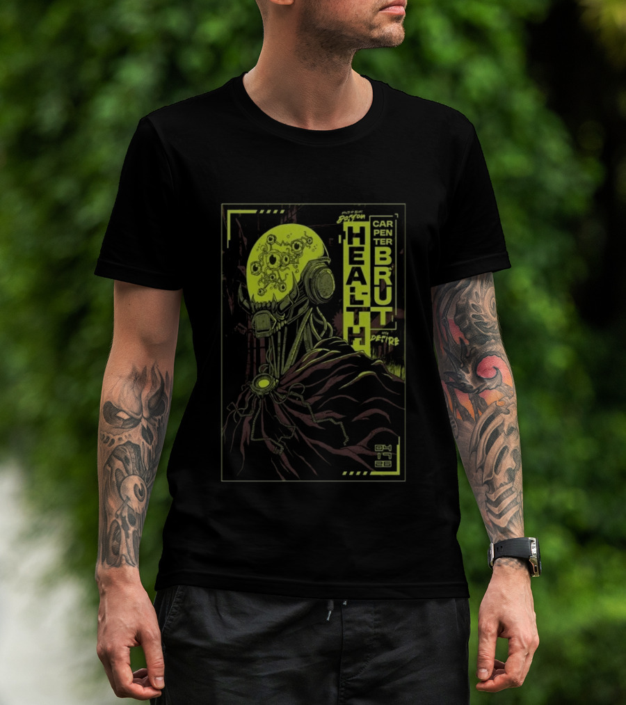Health And Carpenter Brut Concert Boston 04.17.2026 With Desire T-Shirt