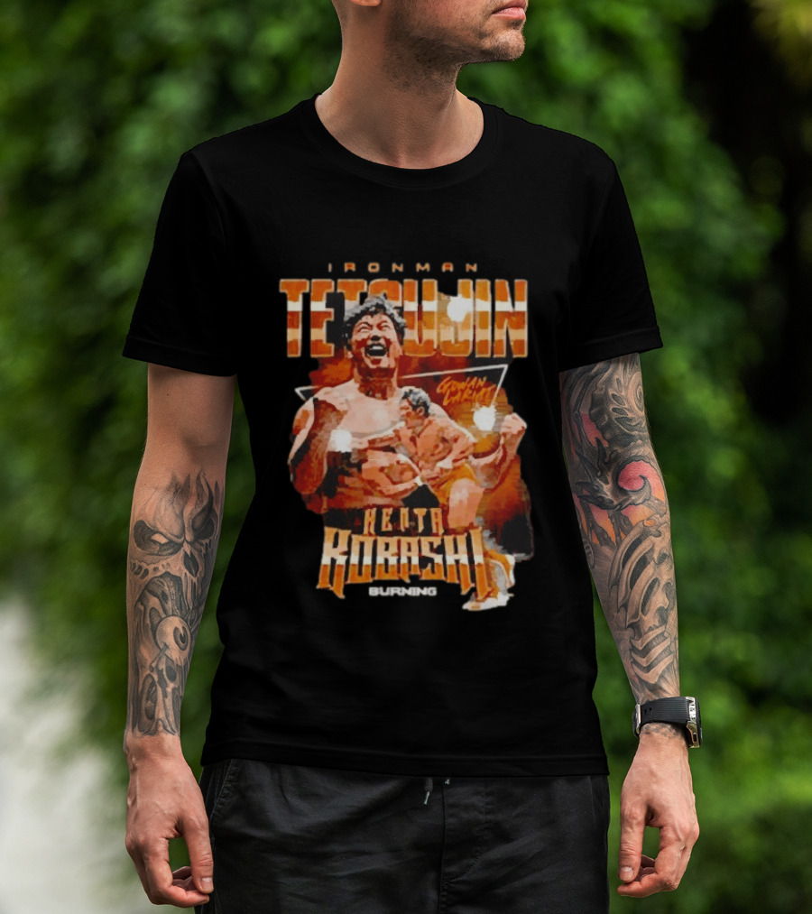 Ironman Tetsujin Kenta Kobashi Burning Japanese Wrestler T-Shirt