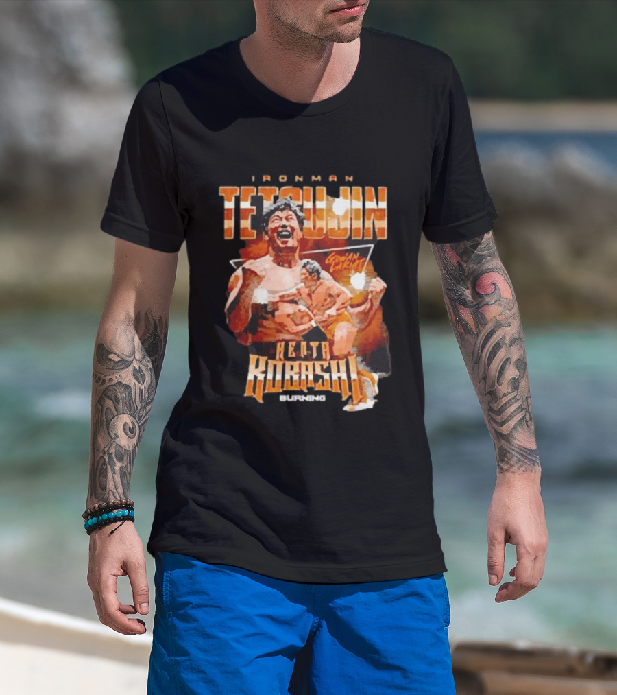 Ironman Tetsujin Kenta Kobashi Burning Japanese Wrestler T-Shirt