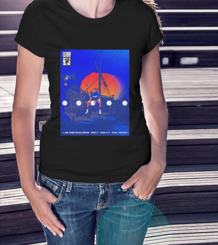 Kyrie Irving Dallas Mavericks Game At Los Angeles Clippers April 7 9:30 PM KFAA MavsTV T-Shirt