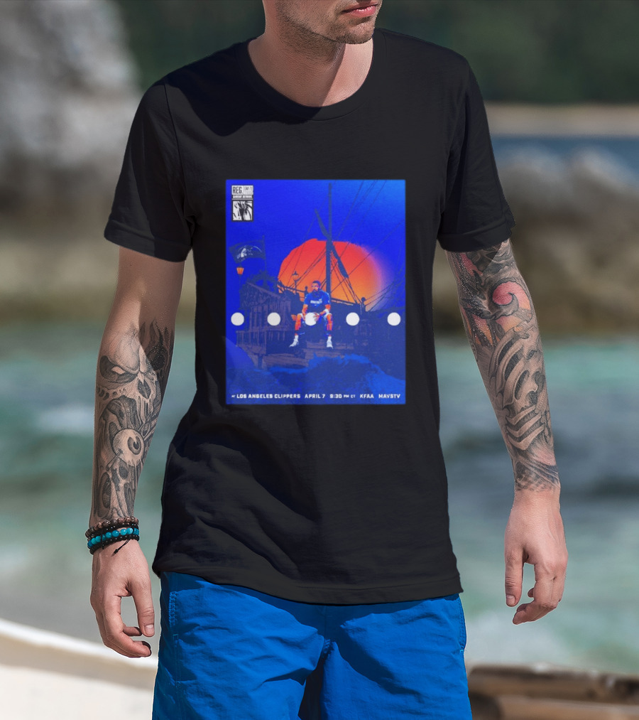 Kyrie Irving Dallas Mavericks Game At Los Angeles Clippers April 7 9:30 PM KFAA MavsTV T-Shirt