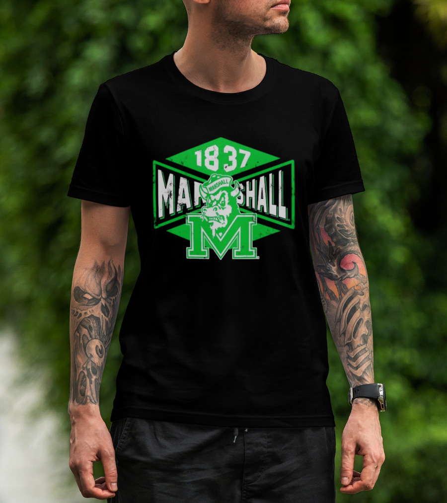 Marshall Thundering Herd 1837 Vintage Retro Team Spirit T-Shirt