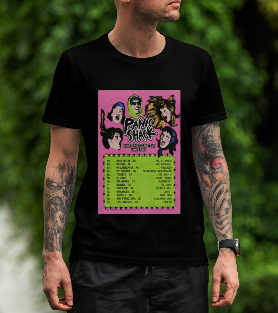 Panic Shack Na June 2026 Tour T-Shirt