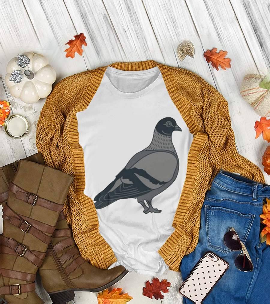 Pigeon Heavyweight Streetwear Symbolic T-Shirt