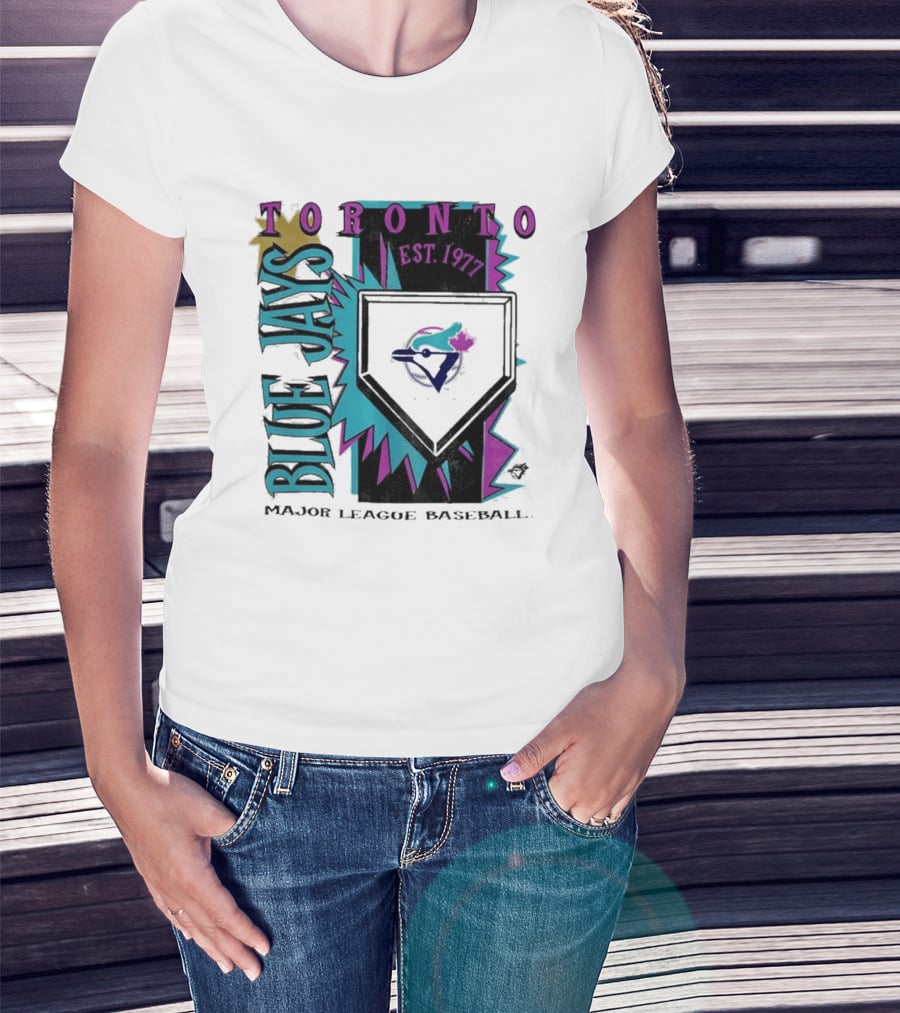 Toronto Blue Jays Major League Baseball Cooperstown Neon Field Est 1977 T-Shirt