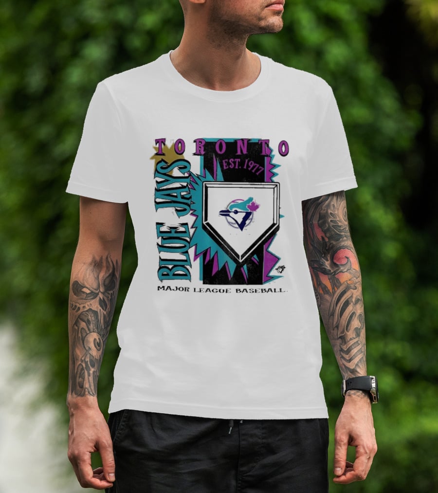 Toronto Blue Jays Major League Baseball Cooperstown Neon Field Est 1977 T-Shirt
