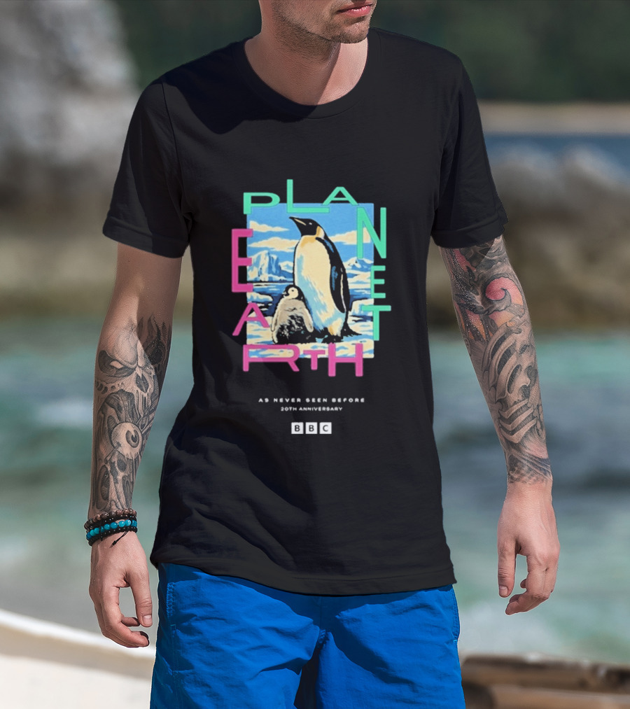 Bbc Earth Planet Earth Penguin As Never Seen Before 50th Anniversary T-Shirt