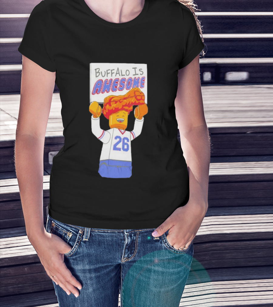 Buffalo Is Awesome Buffalo Bills Chicken Wing Hat 26 Football Fan T-Shirt