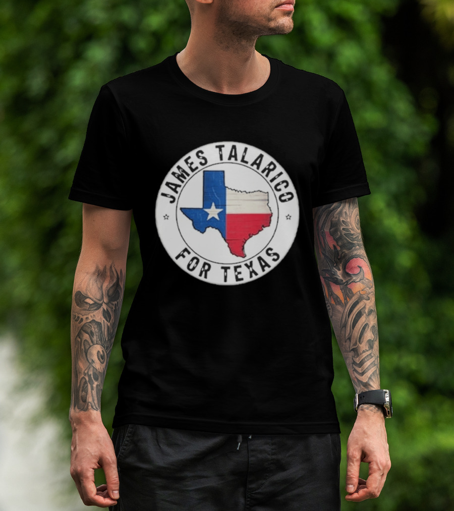 James Talarico For Texas 2026 Texas State Flag Map T-Shirt