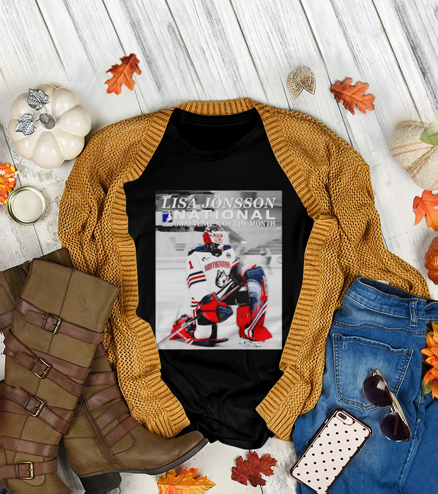 Lisa Jönsson Northeastern Huskies HCA National Goaltender of the Month T-Shirt