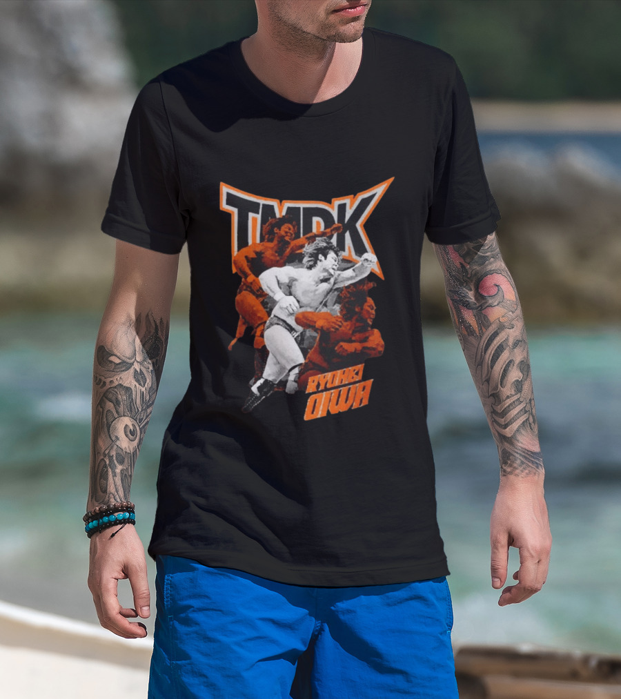 TMDK Ryohei Oiwa The Grip Wrestling Action Orange T-Shirt