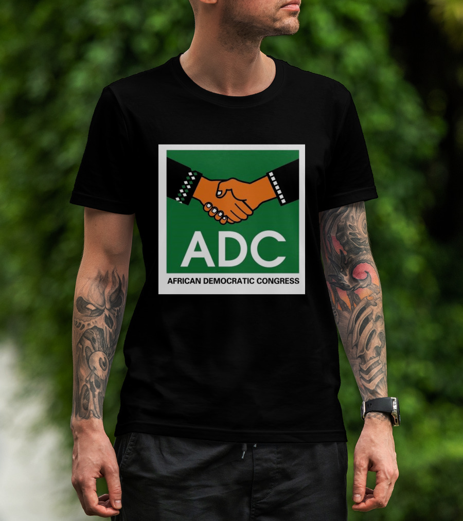 ADC African Democratic Congress Handshake Icon Green T-Shirt