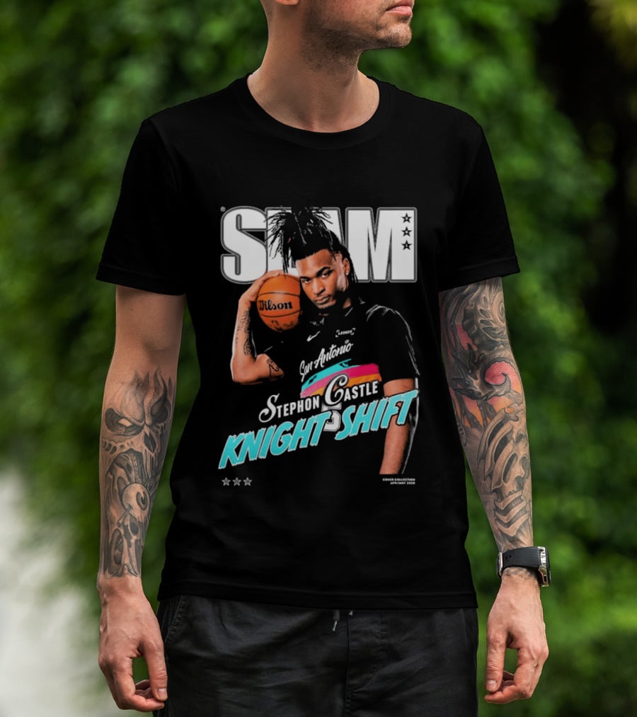 SLAM Stephon Castle San Antonio Spurs Knight Shift Basketball T-Shirt