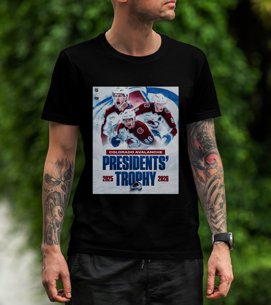 Colorado Avalanche NHL Presidents' Trophy 2025 2026 T-Shirt