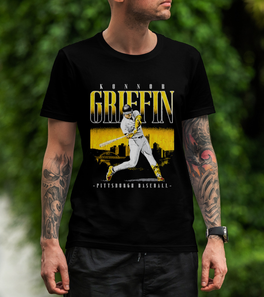 Konnor Griffin Pittsburgh Baseball City Skyline T-Shirt
