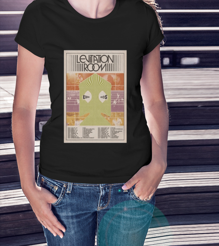 Levitation Room EUUK 2026 Tour Vintage Style Psychedelic Concert Dates T-Shirt