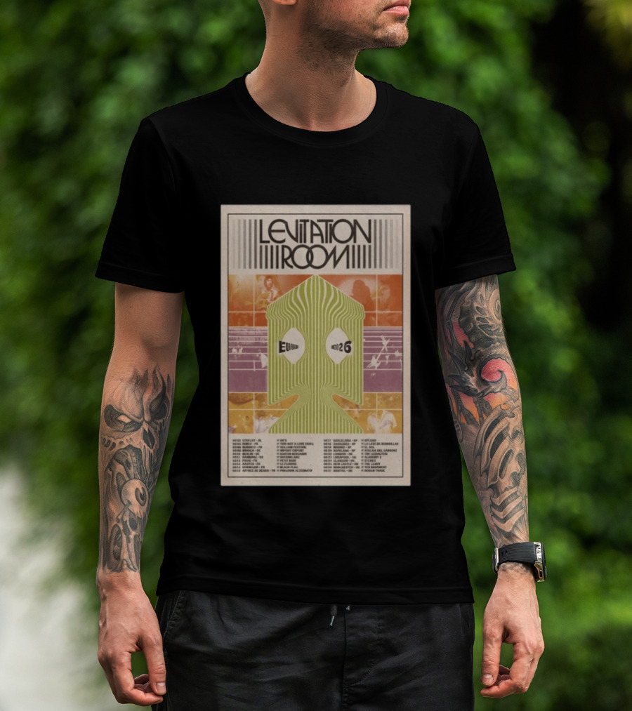 Levitation Room EUUK 2026 Tour Vintage Style Psychedelic Concert Dates T-Shirt