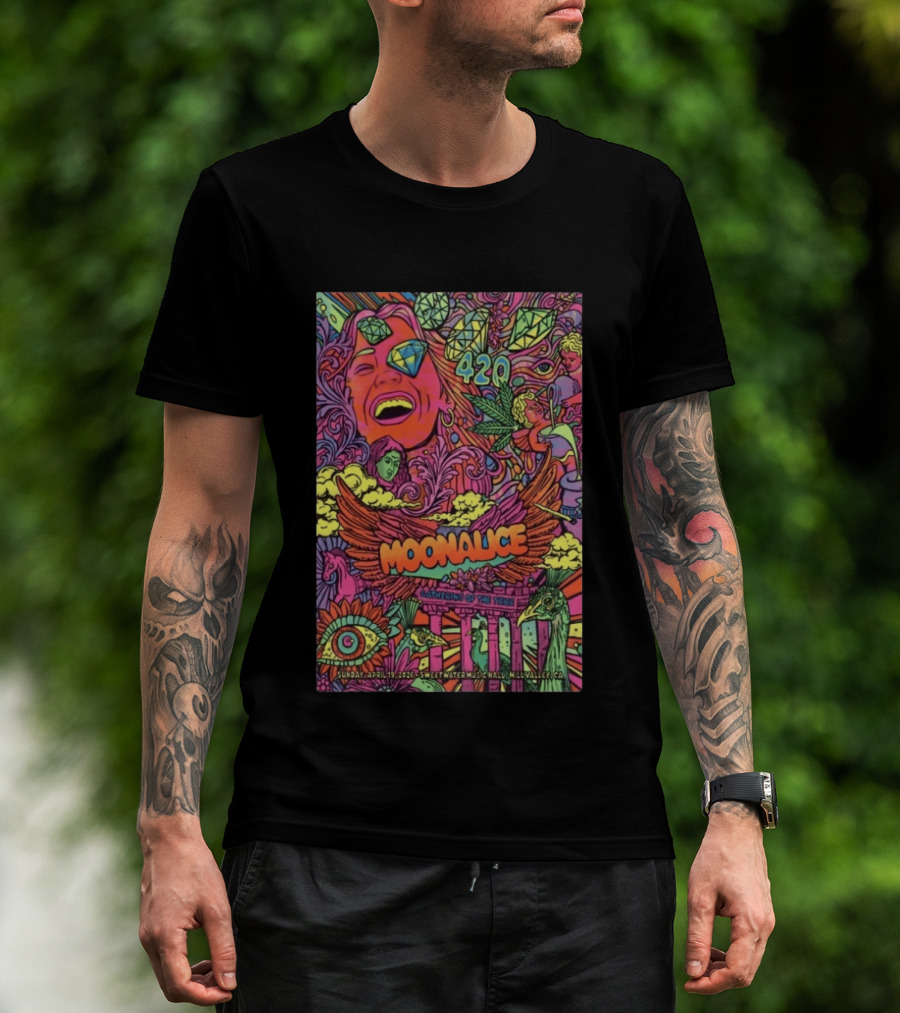 Moonalice 420 Gathering Of The Tribe April 19 2026 Sweetwater Music Hall Mill Valley CA T-Shirt