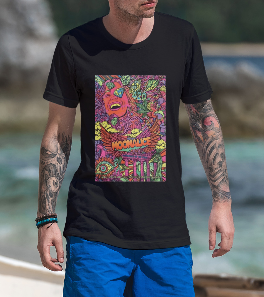 Moonalice 420 Gathering Of The Tribe April 19 2026 Sweetwater Music Hall Mill Valley CA T-Shirt