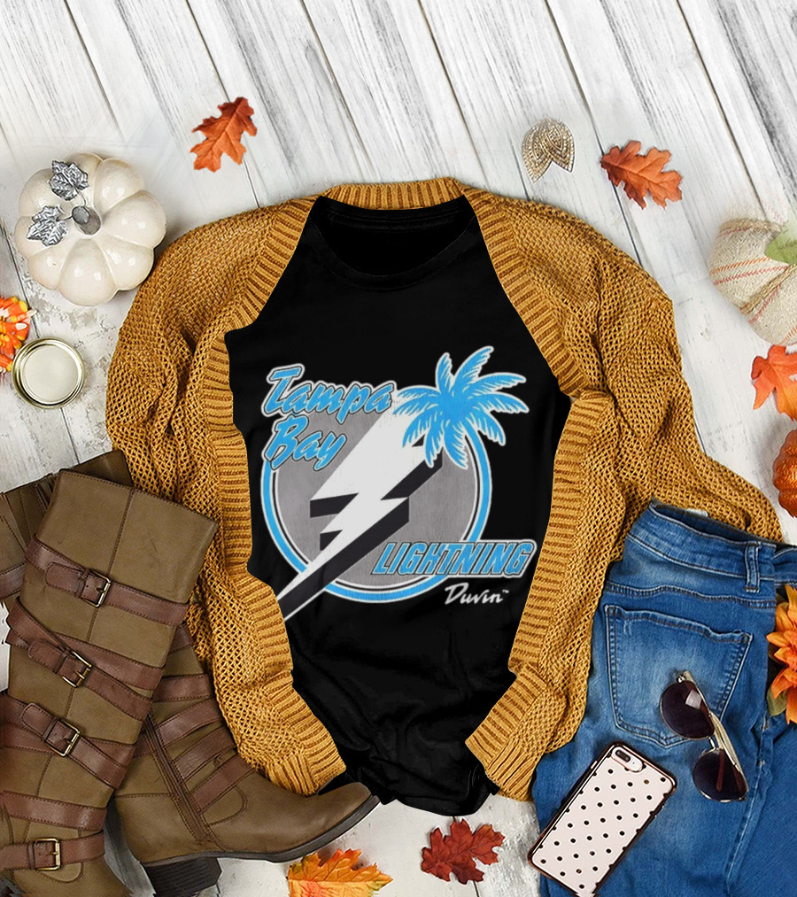 Tampa Bay Lightning NHL Tropics Palm Tree and Bolt T-Shirt