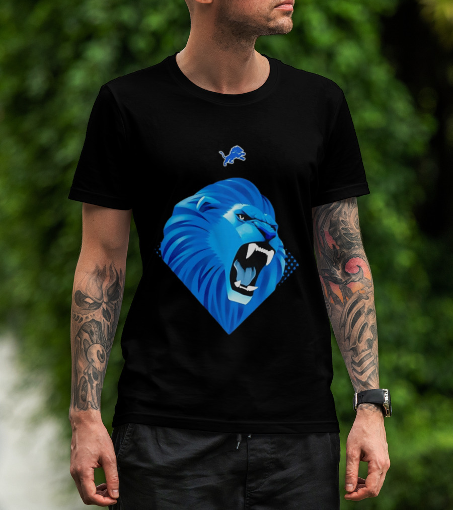 Team Youth Detroit Lions Roaring Blue Lion T-Shirt