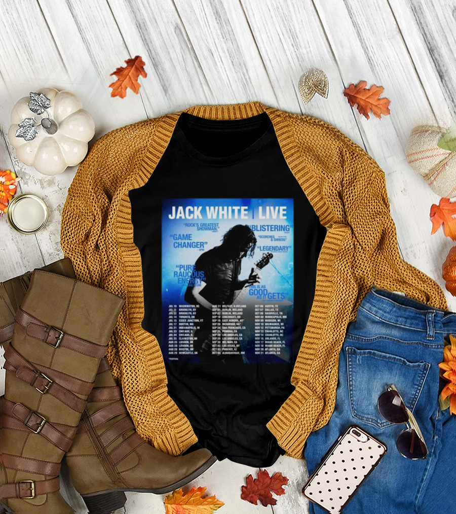 Jack White Live 2026 North America UK Ireland Tour Dates Washington DC Kickoff T-Shirt