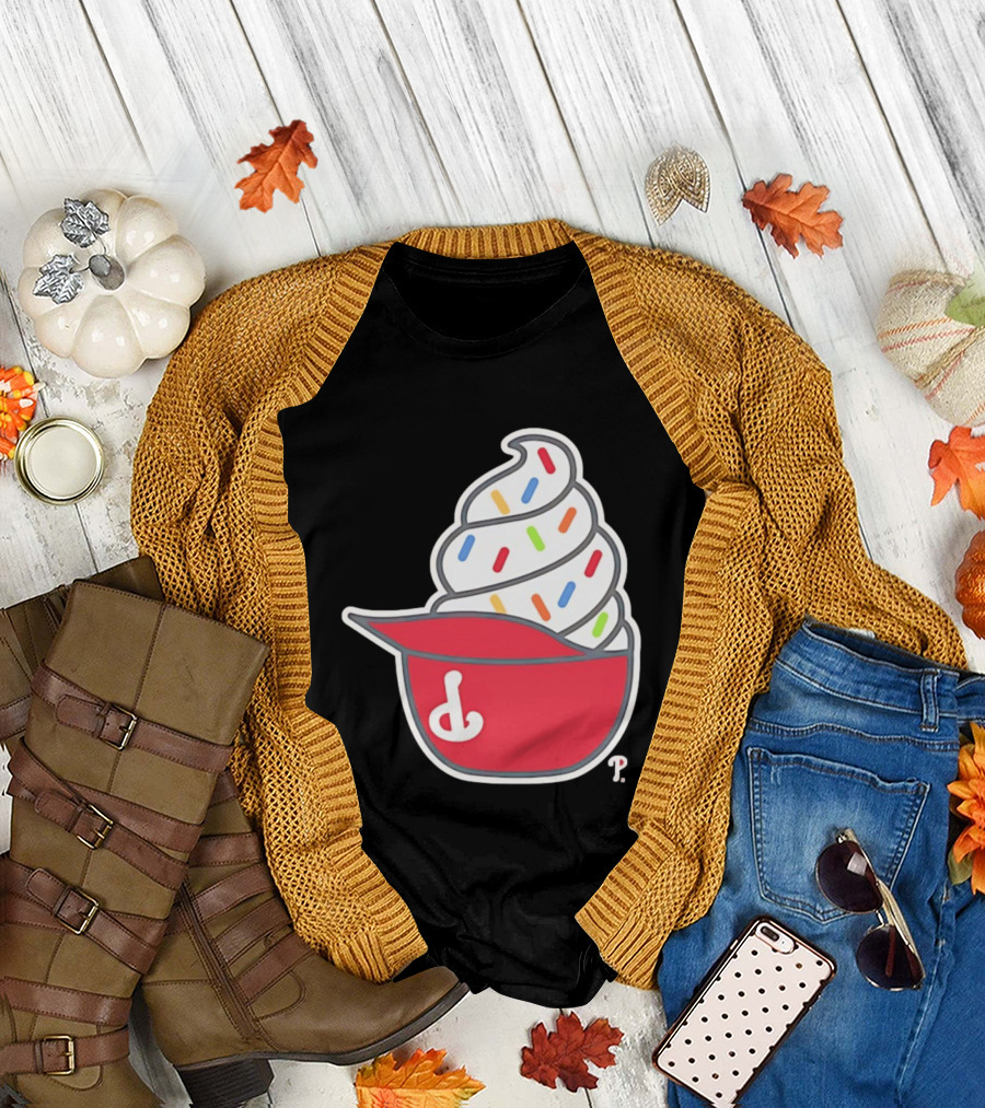 Philadelphia Phillies Ice Cream Hat with Sprinkles T-Shirt