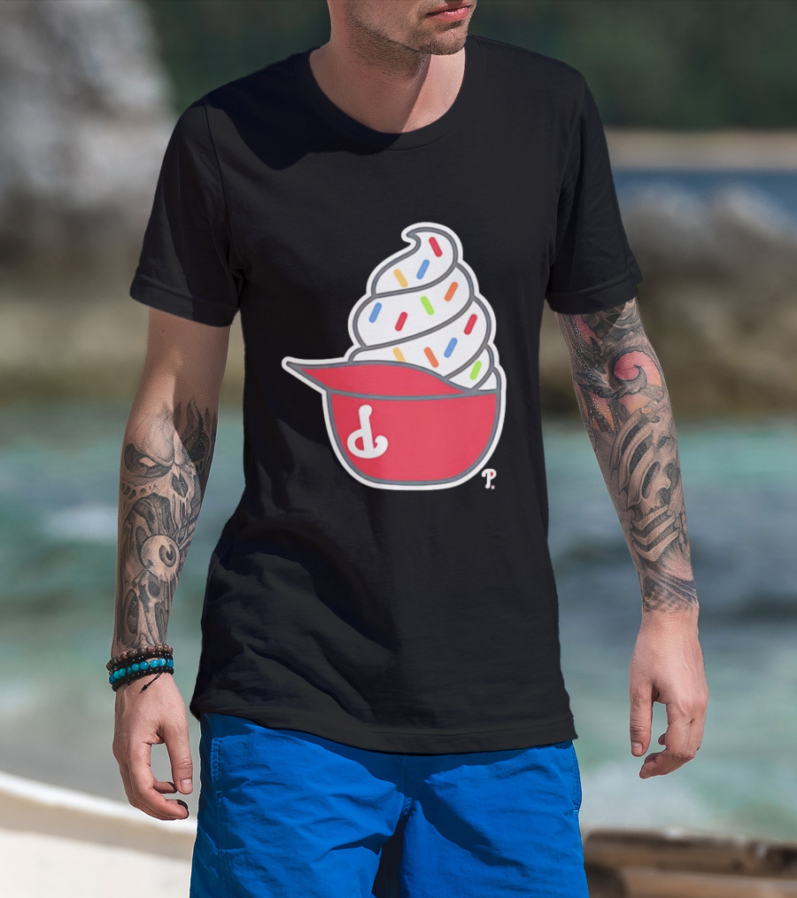 Philadelphia Phillies Ice Cream Hat With Sprinkles T-Shirt