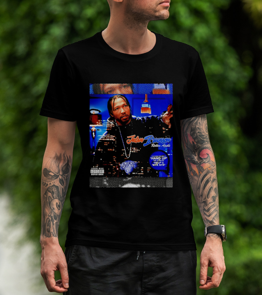Jalen Brunson Rotten Apple Knicks Hand Up NYYK Empire T-Shirt