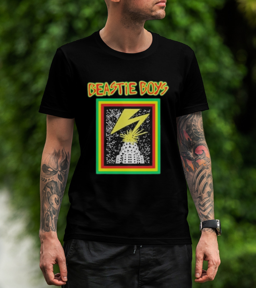 Beastie Boys Lightning Bolt Burst Skyline T-Shirt