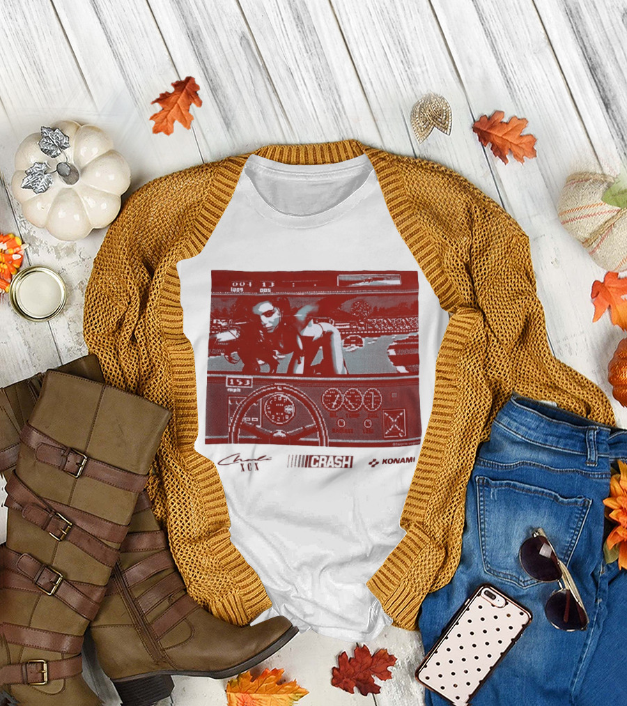 Charli XCX Konami Retro Video Game Racer Speed Aesthetic T-Shirt
